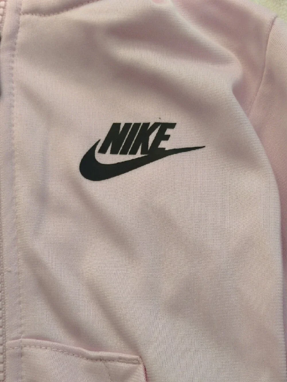 Nike Light Pink Girls' 2-Piece Track Set with Black Swoosh, 12 NWT - Picture 5 of 12